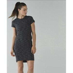 Lululemon &go Where-To Dress Heathered Black Size 4 EUC